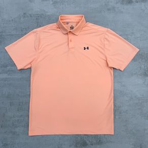 Orange Under Armour Golf Polo T-Shirt