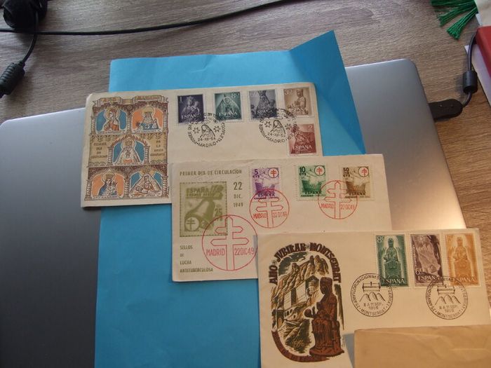 Spanish Vintage Fdcs Stamps.