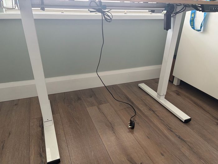 White and Oak Style Standing Desk