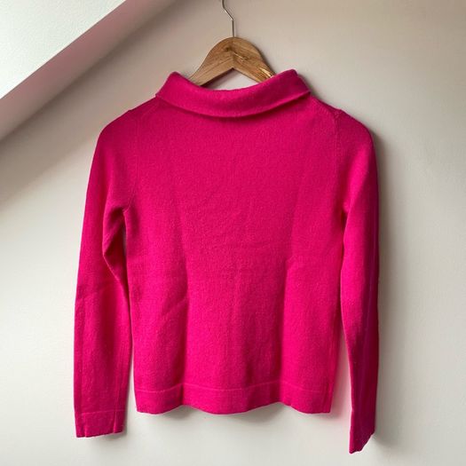 Hobbs London Pink Audrey Jumper Wool Cashmere Roll Neck Sweater