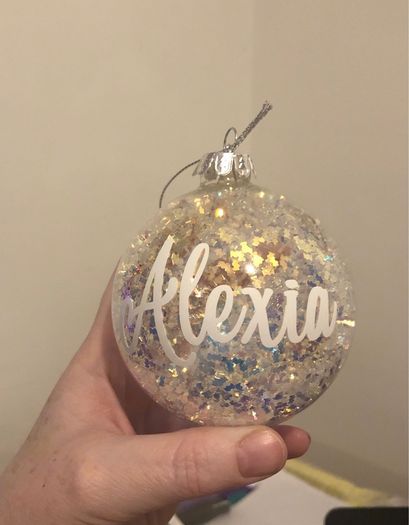 Personalised Glass Christmas baubles
