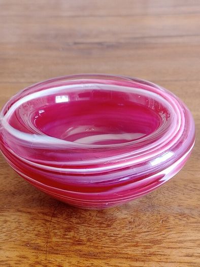 Signed Veletta Glass Pin Dish