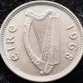 [#328] - Ireland 1968 | Irish 3d | Three Pence | Hare | KM.12a | UNC Image 2