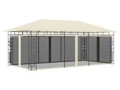 Gazebo with Mosquito Net 6x3x2.73 m Cream