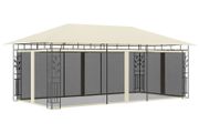 Gazebo with Mosquito Net 6x3x2.73 m Cream