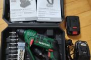 Parkside X20V Cordless SDS-PLUS Hammer Drill + 4AH X20V Lithium Ion Rechargeable Battery + 4.5A X20V Fast Charger And Accessories Set. Parkside X20V Cordless 4 In 1 Combi Tool Accessories Set.