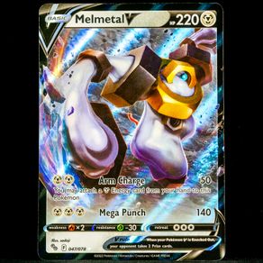 Melmetal V 047/078 Double Ultra Rare Holo Sword and Shield Pokemon Go Card