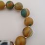Vintage 2 Eyes Himalayan Tibetan & Unique Pattern Agate Beads Bracelet Image 10