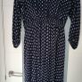 kelrebec navy polka dot midi dress with pockets Sz XXL (Fit 12-14UK) Image 9