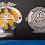 Vintage AA and IAM metal bumper badges Image 2