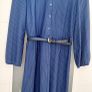Berketex Made in England Vintage Blue & White striped shirt dress with original belt Sz 10UK Image 8