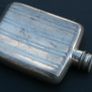 EDWARDIAN  Silver Plate Whiskey Flask _stamped 1901-1919  4" Image 6