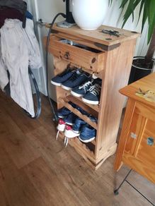 Mexican pine wine rack/ shoe rack