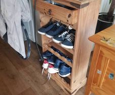 Mexican pine wine rack/ shoe rack