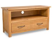 TV Cabinet 90x35x48 cm Solid Oak Wood