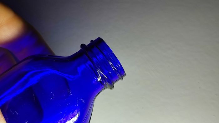 391 - Beautiful Vintage Cobalt Blue Glass Decorative Collectible Milk of Magnesia Bottle