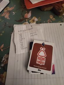 Nottingham forest premier league cards