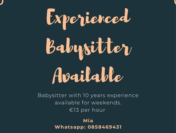 Babysitter Available for Weekends in Naas Town
