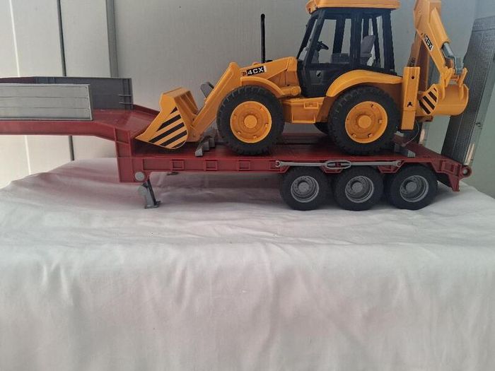 Bruder Mack Granite Truck with Low Loader & Digger
