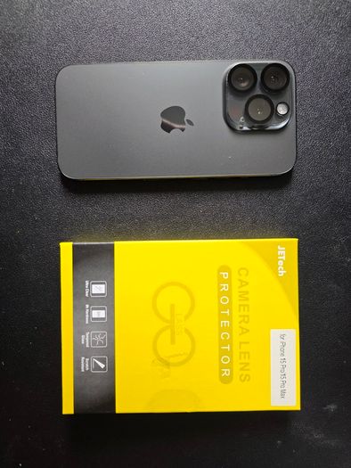 iPhone 15 Pro 128GB Black Titanium Unlocked + Box & Extras