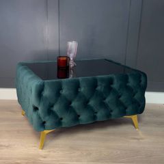 Chesterfield velvet coffe table