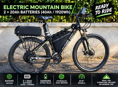 Electric bike, x2 batteries 48 V 20 Ah