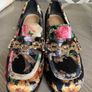 ASOS Gucci inspired Heeled Loafers Velvet Floral Size UK 4 Image 2