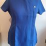 Simon Jersey One Button Tunic Blue Spa Salon Therapist Healthcare Uniform UK18 Image 8