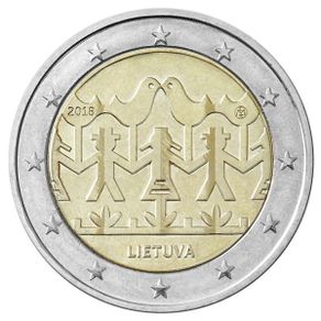 Lithuania 2 Euro Commemorative Coin 2018 - Lithuanian Song and Dance Celebration. UNCIRCULATED