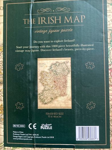 The Irish Map Vintage Jigsaw Puzzle 1000p