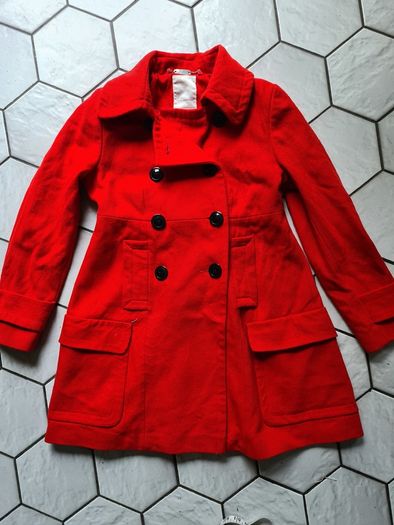 Wool Coat Rocha Debenhams Size 8 red