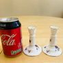 Vintage Pair Of Small Bone China Candle Holders Image 2