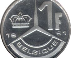 Belgium 1 Franc,1990