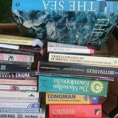 3 boxes of books