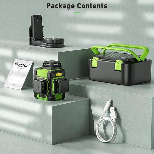 New Huepar 12 lines 3D green laser level