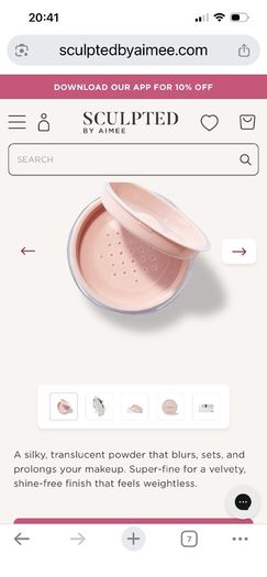 Sculpted by Aimee Velvet Veil Invisible Loose Setting Powder.