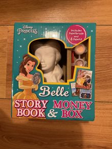 Disney Princess Belle Story Book Money Box and Paint Kit
