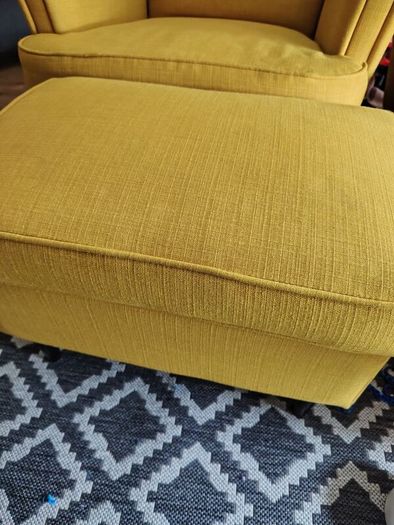 Armchair with footstool