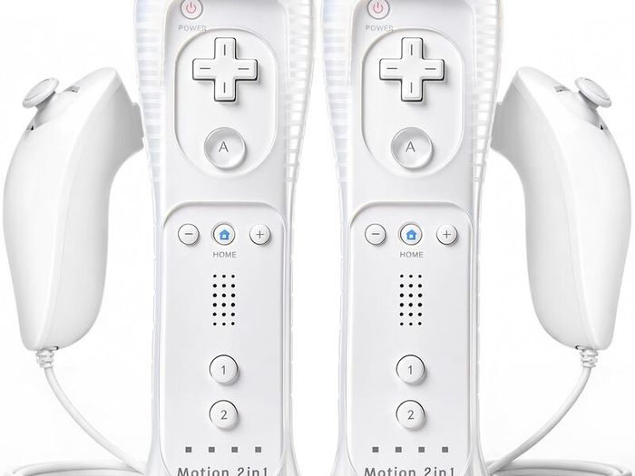 2-Pack Wii Remote Plus with Built-in MotionPlus gyroscope, Compatible with all original Wii Remote accessories, Wii Controller for Wii/Wii U