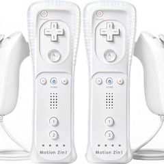 2-Pack Wii Remote Plus with Built-in MotionPlus gyroscope, Compatible with all original Wii Remote accessories, Wii Controller for Wii/Wii U