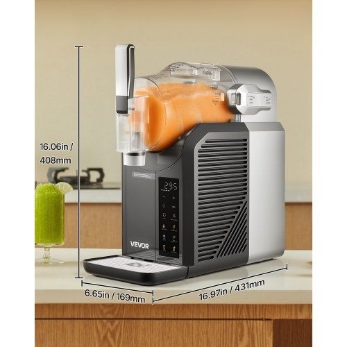 Slushie Machine, 2L No Ice Needed Slushy Machine for Home, Frozen Drink Maker with 6 Preset Programs, Margarita Machine with Self-Cleaning, Frozen Margaritas, Frappes, Milkshake, and More