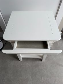 Pair of EZ Living White Bedside Lockers / Nightstands