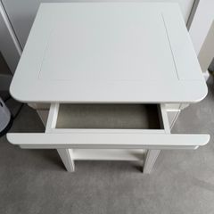 Pair of EZ Living White Bedside Lockers / Nightstands