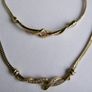Vintage Gold Plated Crystal Necklace and Bangle , 1980s Bridal Statement Collar, Sparkling Pendant, Elegant Wedding Jewelry, Timeless Gift For Her Image 3