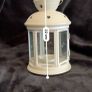 White Metal Candle Lantern. Star Design Image 3