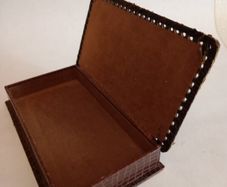 Antique Crocodile Skin Gents Travel Box