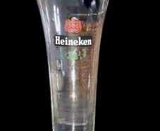 Pristine Vintage Heineken Pilsner Glass Gold Rim