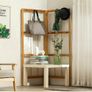 Bamboo Coat and Hat Rack Solid Wood Combination Stand Angularly Foldable Coat Rack Free-standing Image 4