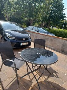 Garden foldable table and two chairs