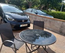 Garden foldable table and two chairs